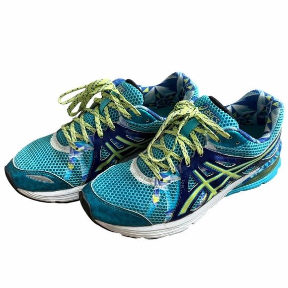 Asics Shoes - Asics Gel Noosa Tri 10 T480Q Women’s Turquoise and Lime Athletic Sneakers 8.5